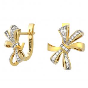 Серьги из лимонного золота Grant с бриллиантом GR9601089 фото