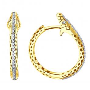 Серьги из лимонного золота Grant с бриллиантом GR9601680 фото