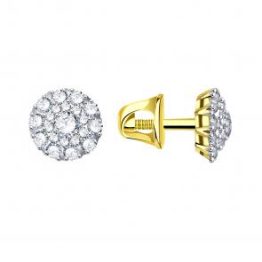 Серьги из лимонного золота Grant с бриллиантом GR9701992 фото