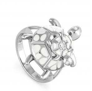 Серебряное кольцо KABAROVSKY с фианитом и эмалью K1-001-0110 фото