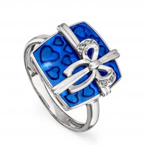 Серебряное кольцо KABAROVSKY с фианитом и эмалью K1-017-8107 фото