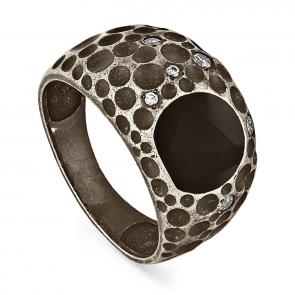 Кольцо из черненого серебра KABAROVSKY с фианитом K1-040-7902 фото