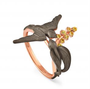 Золотое кольцо KABAROVSKY с сапфиром K1-0443-1100 фото