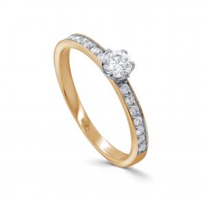 Золотое кольцо KABAROVSKY с бриллиантом K1-0615-1000 фото