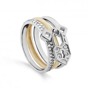 Серебряное кольцо KABAROVSKY с подвижным элементом K1-063-7901 фото