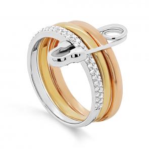 Кольцо из золочёного серебра KABAROVSKY с фианитом K1-064-7901 фото