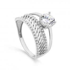 Серебряное кольцо KABAROVSKY с фианитом K1-081-7900 фото