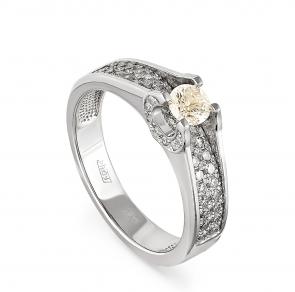 Кольцо из белого золота KABAROVSKY с бриллиантом K1-1129-9200 фото