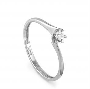 Помолвочное кольцо из белого золота KABAROVSKY с бриллиантом K1-1342-1000 фото