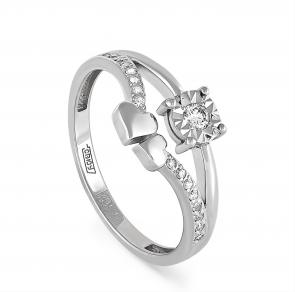 Кольцо из белого золота KABAROVSKY с бриллиантом K1-1403-1000 фото