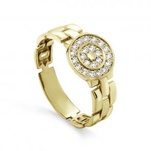 Кольцо из золочёного серебра KABAROVSKY с фианитом K1-146-7931 фото