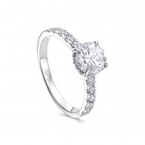 Кольцо из белого золота KABAROVSKY с бриллиантом K1-1680-1000 фото