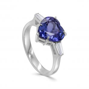 Кольцо из белого золота KABAROVSKY с бриллиантом и танзанитом K1-1703-10000 фото