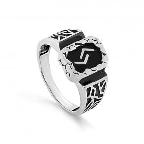 Серебряное кольцо KABAROVSKY с керамикой и эмалью K1-172-0089 фото