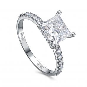 Кольцо из белого золота KABAROVSKY с бриллиантом выращенным K1-1742-14300 фото