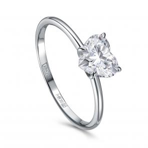 Кольцо из белого золота KABAROVSKY с бриллиантом выращенным K1-1745-14300 фото