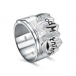 Серебряное кольцо KABAROVSKY с фианитом и эмалью K1-192-7901 фото