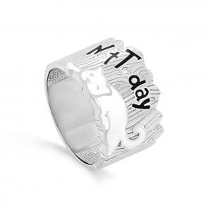 Серебряное кольцо KABAROVSKY с фианитом и эмалью K1-196-7910 фото