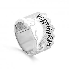 Серебряное кольцо KABAROVSKY с фианитом и эмалью K1-197-7910 фото