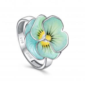 Серебряное кольцо KABAROVSKY с эмалью K1-219-0090 фото