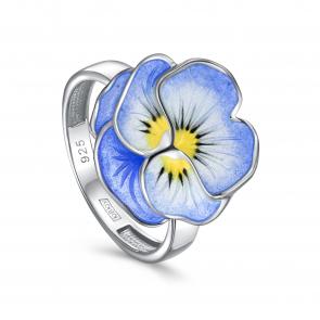 Серебряное кольцо KABAROVSKY с эмалью K1-219-0092 фото