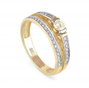 Кольцо из лимонного золота KABAROVSKY с бриллиантом K1-2195-10900 фото