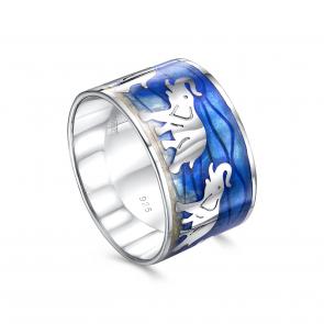 Серебряное кольцо KABAROVSKY с эмалью K1-228-0089 фото