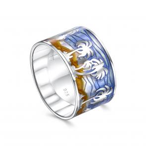 Серебряное кольцо KABAROVSKY с эмалью K1-229-0089 фото