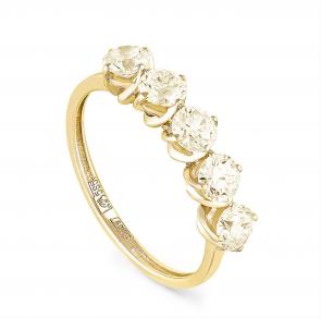 Кольцо из лимонного золота KABAROVSKY с коньячным бриллиантом K1-2363-9200 фото