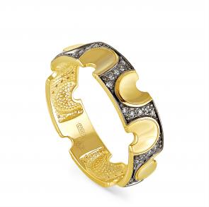 Кольцо из лимонного золота KABAROVSKY с бриллиантом K1-2369-1000 фото