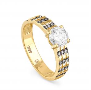 Кольцо из лимонного золота KABAROVSKY с бриллиантом K1-2464-1000 фото