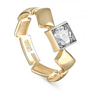 Кольцо из лимонного золота KABAROVSKY с бриллиантом K1-2499-1000 фото