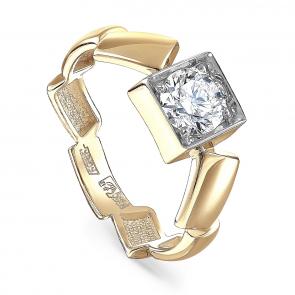 Кольцо из лимонного золота KABAROVSKY с бриллиантом K1-2500-1000 фото