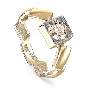 Кольцо из лимонного золота KABAROVSKY с коньячным бриллиантом K1-2500-6000 фото