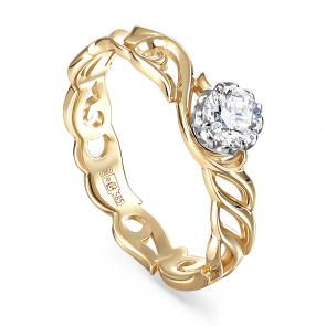 Кольцо из лимонного золота KABAROVSKY с бриллиантом K1-2503-1000 фото