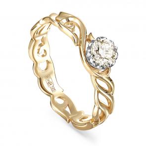 Кольцо из лимонного золота KABAROVSKY с коньячным бриллиантом K1-2503-9200 фото