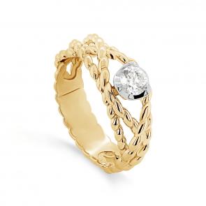 Кольцо из лимонного золота KABAROVSKY с бриллиантом K1-2512-1000 фото