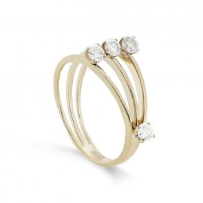 Кольцо из лимонного золота KABAROVSKY с бриллиантом K1-2517-9200 фото