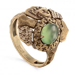 Кольцо из лимонного золота KABAROVSKY с бриллиантом K1-2529-6800 фото