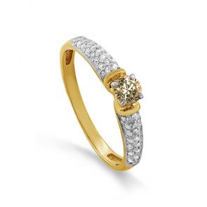 Кольцо из лимонного золота KABAROVSKY с бриллиантом K1-2632-6000 фото