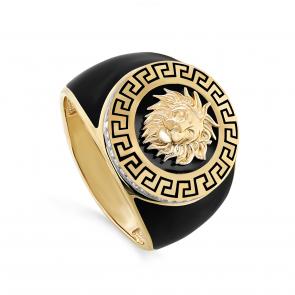 Кольцо из лимонного золота KABAROVSKY с бриллиантом и эмалью K1-2639-1002 фото