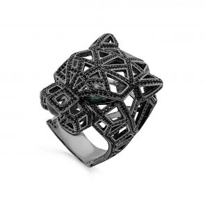 Серебряное кольцо KABAROVSKY с фианитом и эмалью K1-9010-0189 фото