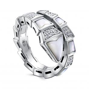 Серебряное кольцо KABAROVSKY с фианитом и перламутром K1-9049-6200 фото