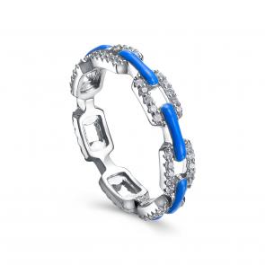 Серебряное кольцо KABAROVSKY с фианитом и эмалью K1-9102-7905 фото