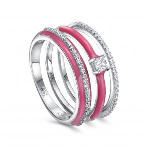 Серебряное кольцо KABAROVSKY с фианитом и эмалью K1-9199-7911 фото