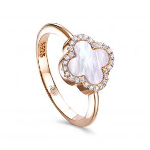 Серебряное кольцо KABAROVSKY с фианитом и перламутром K1-9209-6280 фото