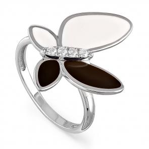 Серебряное кольцо KABAROVSKY с фианитом и эмалью K11-009-7901 фото