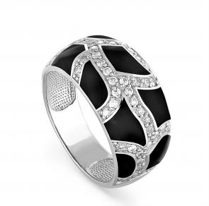 Серебряное кольцо KABAROVSKY с эмалью и Swarovski K11-010-8102 фото