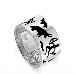 Серебряное кольцо KABAROVSKY с эмалью K11-014-0002 фото