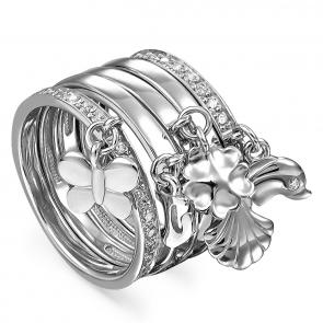 Серебряное кольцо KABAROVSKY с подвижным элементом K11-016-8100 фото